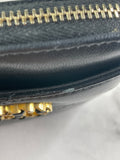 CHANEL Black Lambskin Quilted 19 Zip Card Holder Wallet