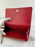 Balenciaga Red Classic Money Continental Wallet