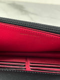 CHANEL Black CC Quilted Shiny Aged Calfskin Wallet On Chain crossbody/shoulder bag