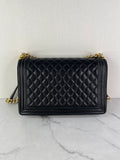 CHANEL Black Quilted Large Boy Crossbody/Shoulder Bag