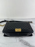 CHANEL Black Quilted Large Boy Crossbody/Shoulder Bag