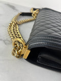 CHANEL Black Quilted Large Boy Crossbody/Shoulder Bag
