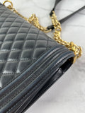 CHANEL Black Quilted Large Boy Crossbody/Shoulder Bag