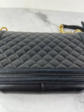 CHANEL Black Quilted Large Boy Crossbody/Shoulder Bag