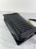 CHANEL Black Quilted Large Boy Crossbody/Shoulder Bag