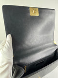 CHANEL Black Quilted Large Boy Crossbody/Shoulder Bag