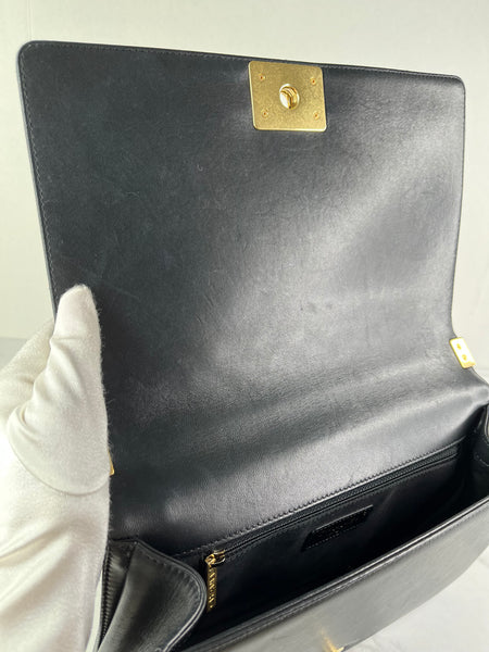 CHANEL Black Quilted Large Boy Crossbody/Shoulder Bag