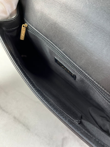 CHANEL Black Quilted Large Boy Crossbody/Shoulder Bag