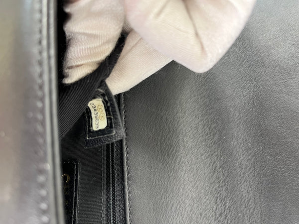 CHANEL Black Quilted Large Boy Crossbody/Shoulder Bag
