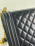 CHANEL Black Quilted Large Boy Crossbody/Shoulder Bag