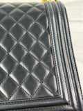 CHANEL Black Quilted Large Boy Crossbody/Shoulder Bag