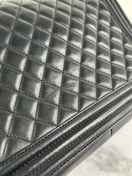CHANEL Black Quilted Large Boy Crossbody/Shoulder Bag