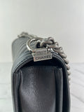 CHANEL Black Chevron Caviar Large Boy Crossbody/Shoulder Bag