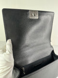 CHANEL Black Chevron Caviar Large Boy Crossbody/Shoulder Bag