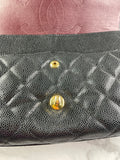 CHANEL Black Caviar Classic Jumbo Double Flap Bag