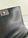 CHANEL Black Chevron Caviar Large Boy Crossbody/Shoulder Bag