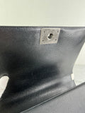 CHANEL Black Chevron Caviar Large Boy Crossbody/Shoulder Bag