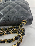 CHANEL Black Caviar Classic Jumbo Double Flap Bag