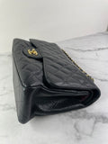 CHANEL Black Caviar Classic Jumbo Double Flap Bag
