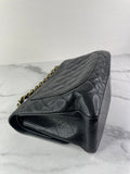 CHANEL Black Caviar Classic Jumbo Double Flap Bag