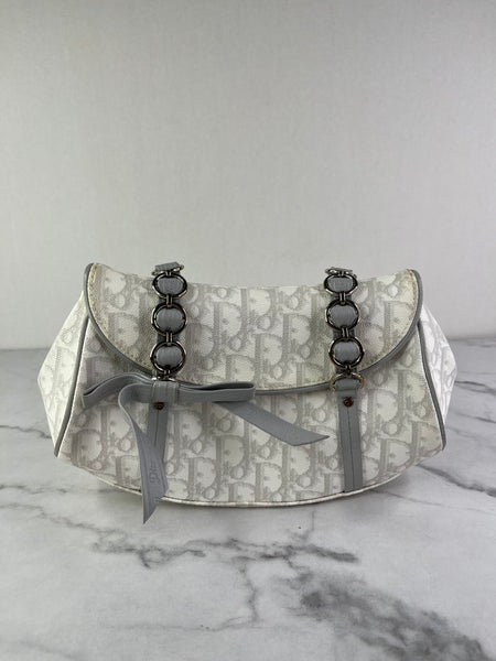 Christian Dior Grey Monogram Romantique Trotter Bag