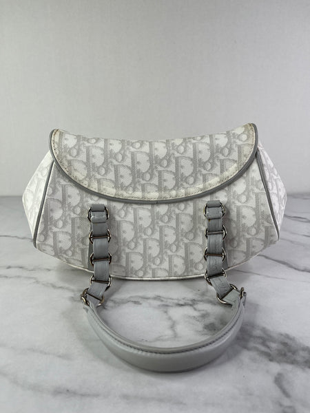 Christian Dior Grey Monogram Romantique Trotter Bag