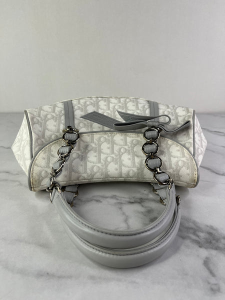 Christian Dior Grey Monogram Romantique Trotter Bag