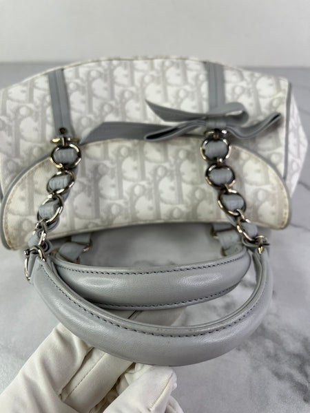 Christian Dior Grey Monogram Romantique Trotter Bag