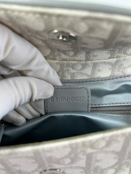 Christian Dior Grey Monogram Romantique Trotter Bag