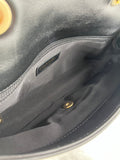 CHANEL Beige/Black Calfskin Quilted Medium Graphic Flap Shoulder/Crossbody Bag
