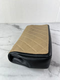 CHANEL Beige/Black Calfskin Quilted Medium Graphic Flap Shoulder/Crossbody Bag