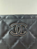 CHANEL Black Quilted Hampton Shopping Tote Shoulder Bag