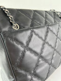 CHANEL Black Quilted Hampton Shopping Tote Shoulder Bag