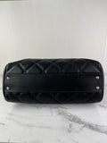 CHANEL Black Quilted Hampton Shopping Tote Shoulder Bag