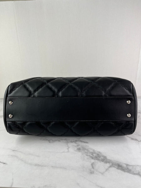 CHANEL Black Quilted Hampton Shopping Tote Shoulder Bag