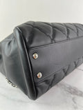 CHANEL Black Quilted Hampton Shopping Tote Shoulder Bag