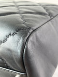 CHANEL Black Quilted Hampton Shopping Tote Shoulder Bag