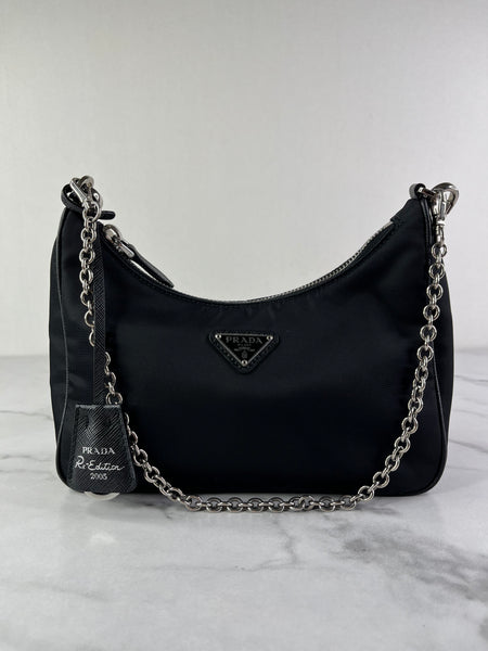 PRADA Black Re-Edition 2005 Nylon crossbody/shoulder bag