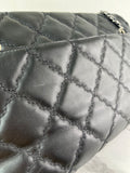CHANEL Black Quilted Hampton Shopping Tote Shoulder Bag