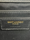 SAINT LAURENT Black ENVELOPE MEDIUM BAG IN MIX MATELASSÉ GRAIN DE POUDRE EMBOSSED LEATHER Crossbody/Shoulder Bag