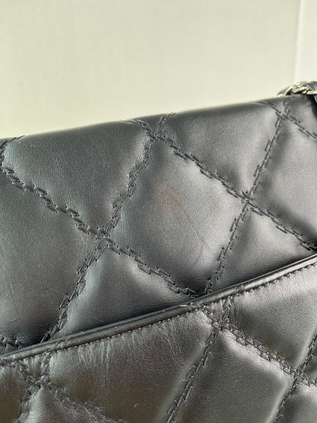CHANEL Black Quilted Hampton Shopping Tote Shoulder Bag
