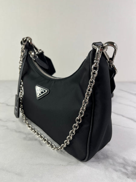 PRADA Black Re-Edition 2005 Nylon crossbody/shoulder bag