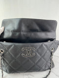 CHANEL Black Quilted Hampton Shopping Tote Shoulder Bag