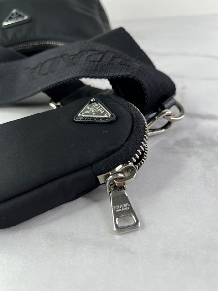 PRADA Black Re-Edition 2005 Nylon crossbody/shoulder bag