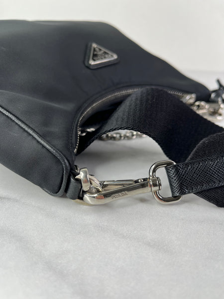 PRADA Black Re-Edition 2005 Nylon crossbody/shoulder bag