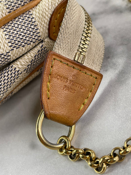 LOUIS VUITTON Damier Azur Eva Crossbody/Shoulder Bag