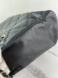 CHANEL Black Quilted Hampton Shopping Tote Shoulder Bag