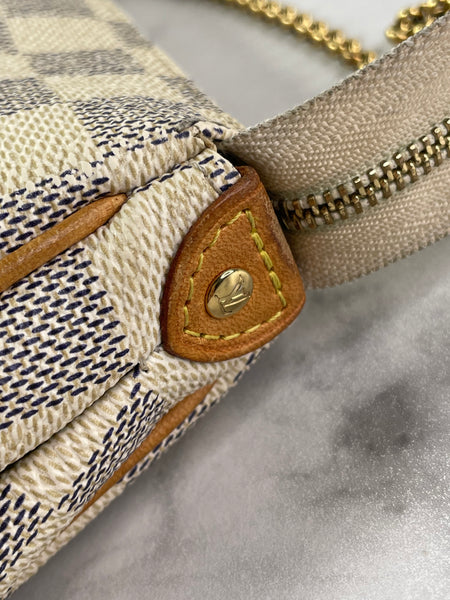 LOUIS VUITTON Damier Azur Eva Crossbody/Shoulder Bag