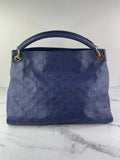 LOUIS VUITTON Celeste (Blue) Artsy MM Monogram Empreinte Leather Shoulder Bag