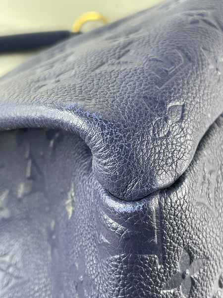 LOUIS VUITTON Celeste (Blue) Artsy MM Monogram Empreinte Leather Shoulder Bag